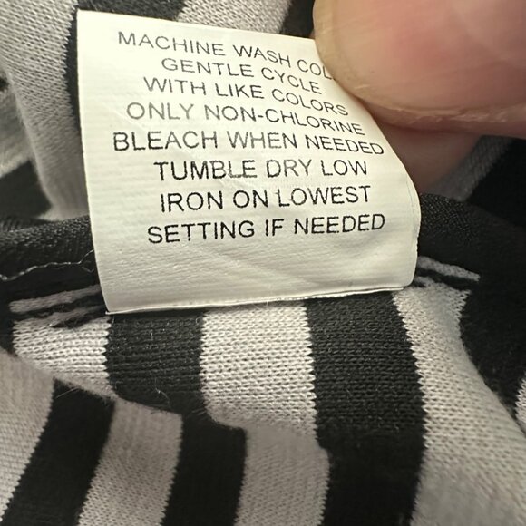 Striped Black & Gray Open Front Cardigan Blazer S Ny Collection - Picture 8 of 9